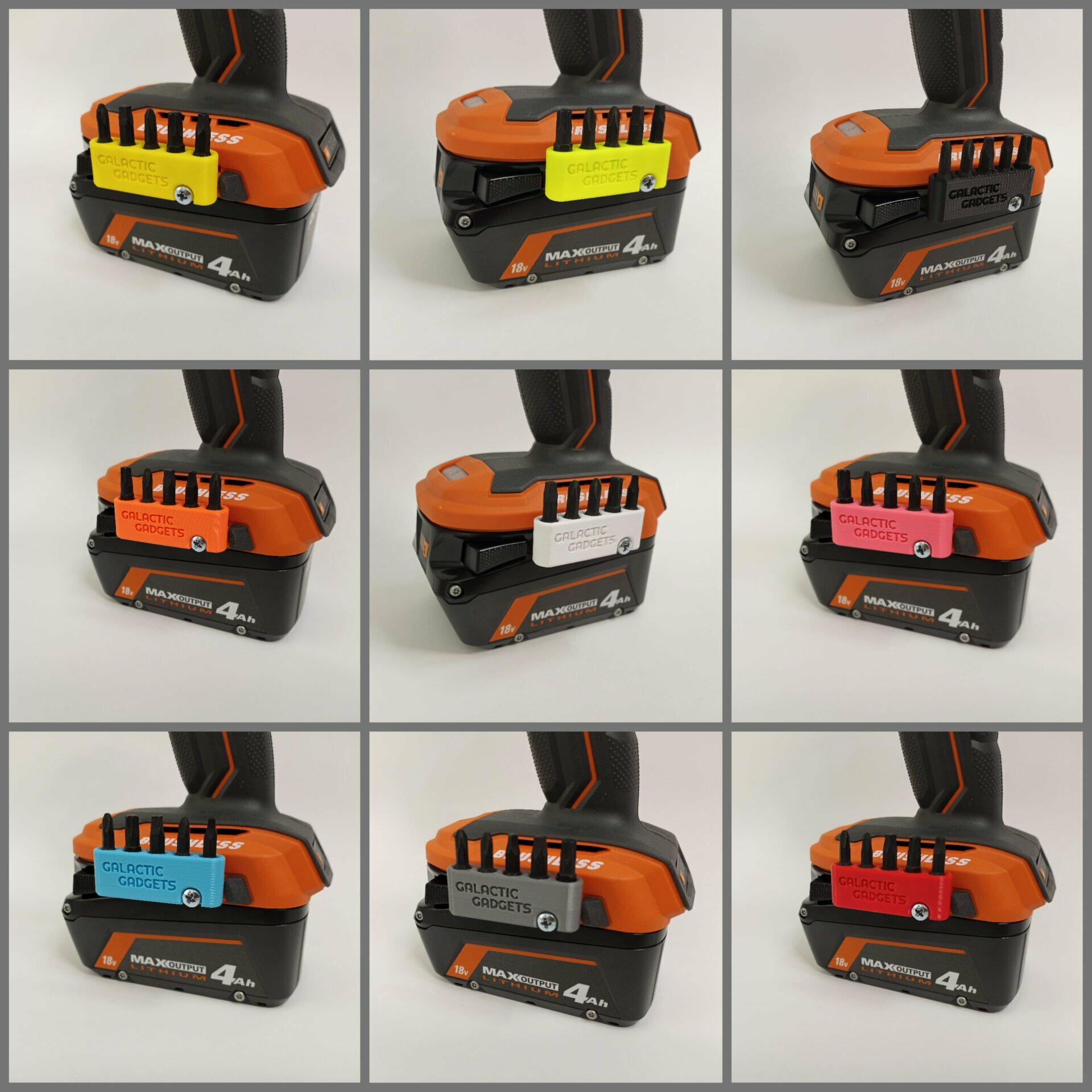 5 Slot Magnetic Bit Holder for Rigid 18V Drills, Impact Drivers - Image 5