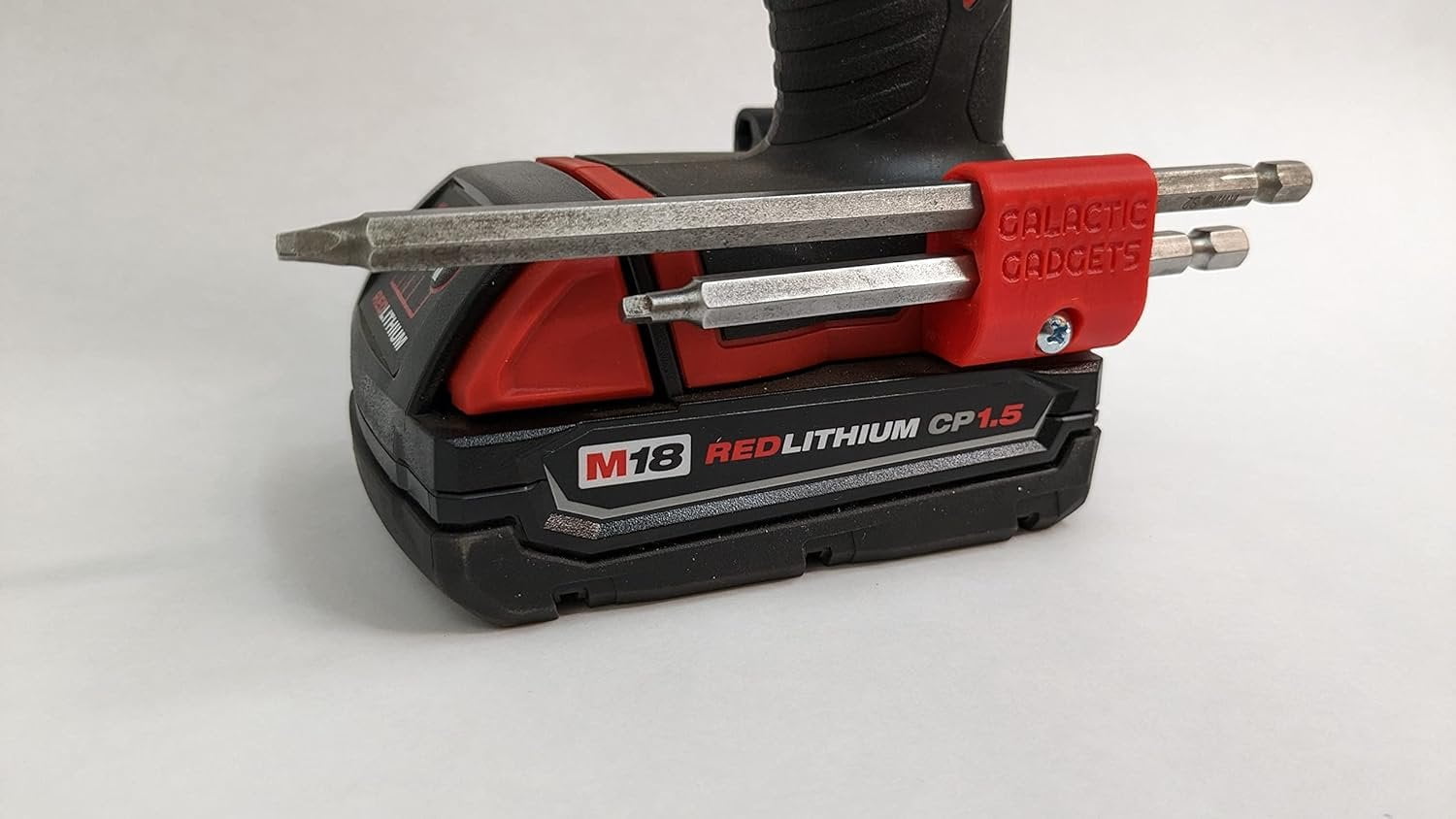 MAGNETIC Bit Holder for Milwaukee M18 Drill - Side Mounted - Strong Magnets - Low Profile Design - Galactic Gadgets (Orange) - Image 17