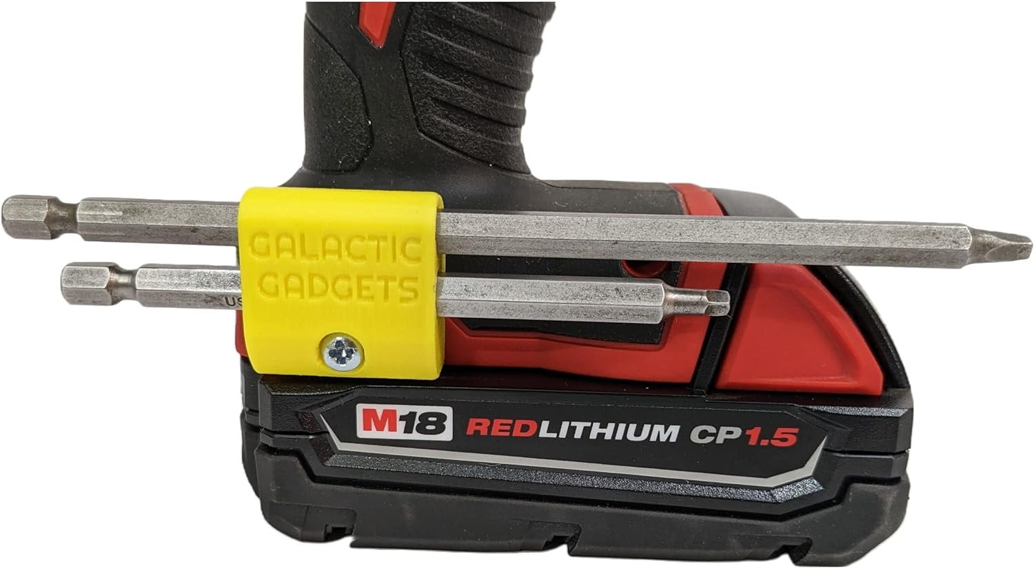 MAGNETIC Bit Holder for Milwaukee M18 Drill - Side Mounted - Strong Magnets - Low Profile Design - Galactic Gadgets (Orange) - Image 10